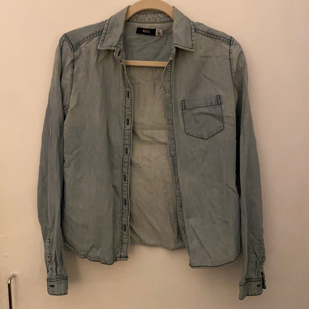BDG light blue jean top